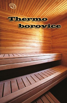 Thermo wood borovice stěny sauny 2